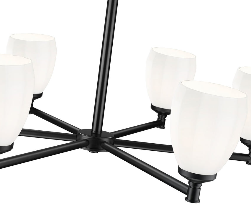 Z-Lite - 7004-6MB - Six Light Chandelier - Oren - Matte Black