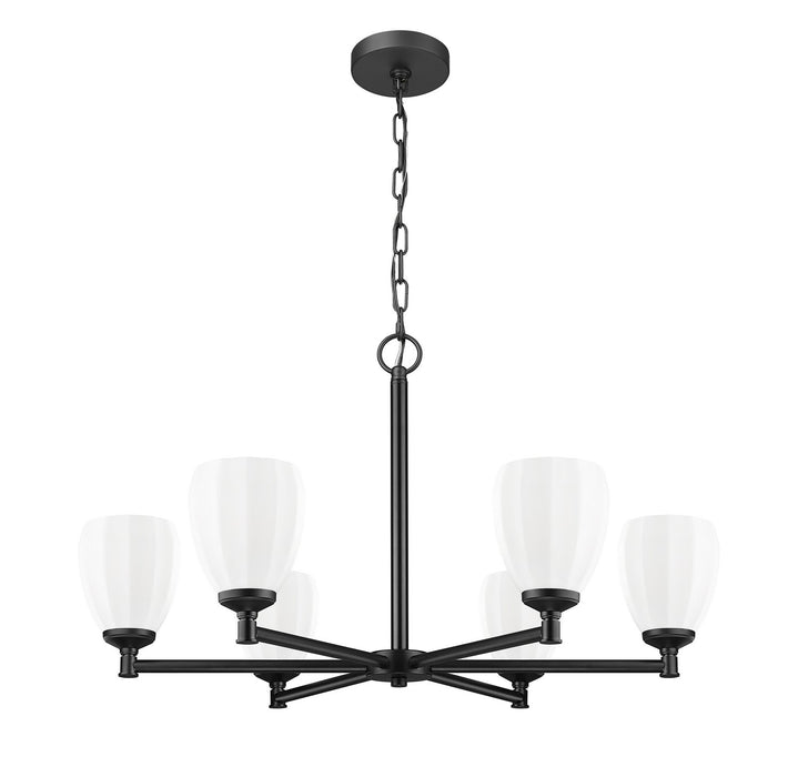 Z-Lite - 7004-6MB - Six Light Chandelier - Oren - Matte Black