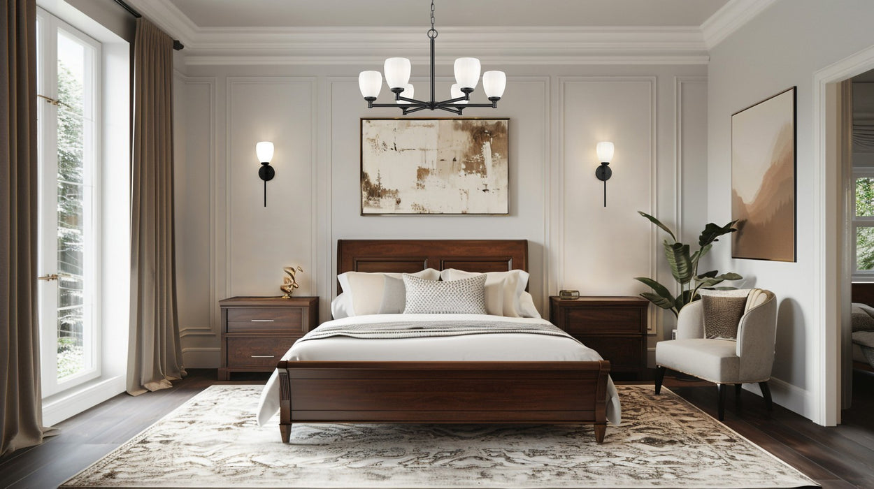 Z-Lite - 7004-6MB - Six Light Chandelier - Oren - Matte Black