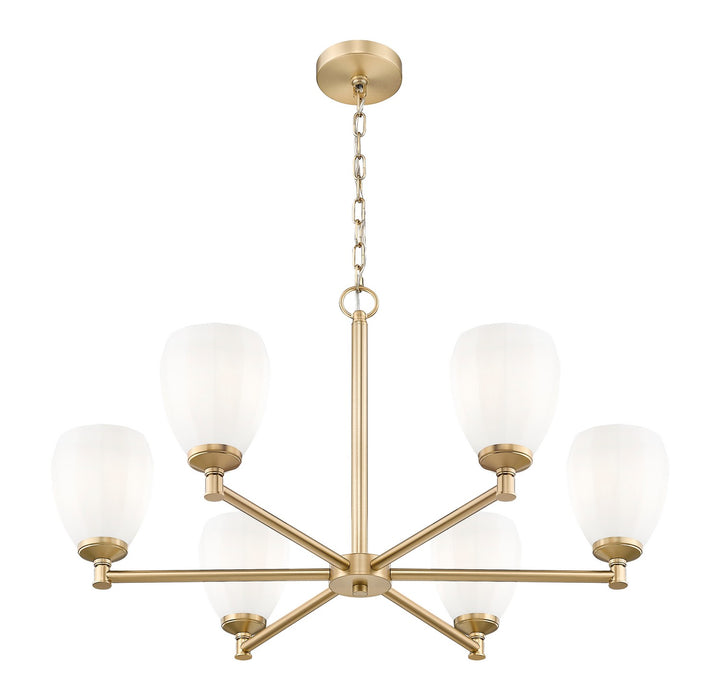 Z-Lite - 7004-6MGLD - Six Light Chandelier - Oren - Modern Gold