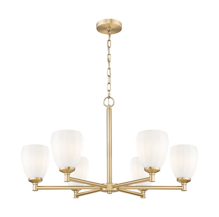 Z-Lite - 7004-6MGLD - Six Light Chandelier - Oren - Modern Gold