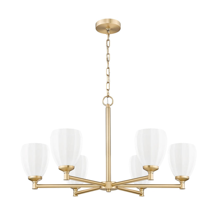 Z-Lite - 7004-6MGLD - Six Light Chandelier - Oren - Modern Gold