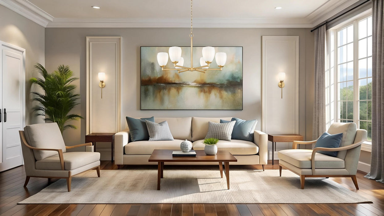 Z-Lite - 7004-6MGLD - Six Light Chandelier - Oren - Modern Gold