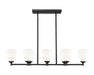 Z-Lite - 7004-8L-MB - Eight Light Linear Chandelier - Oren - Matte Black