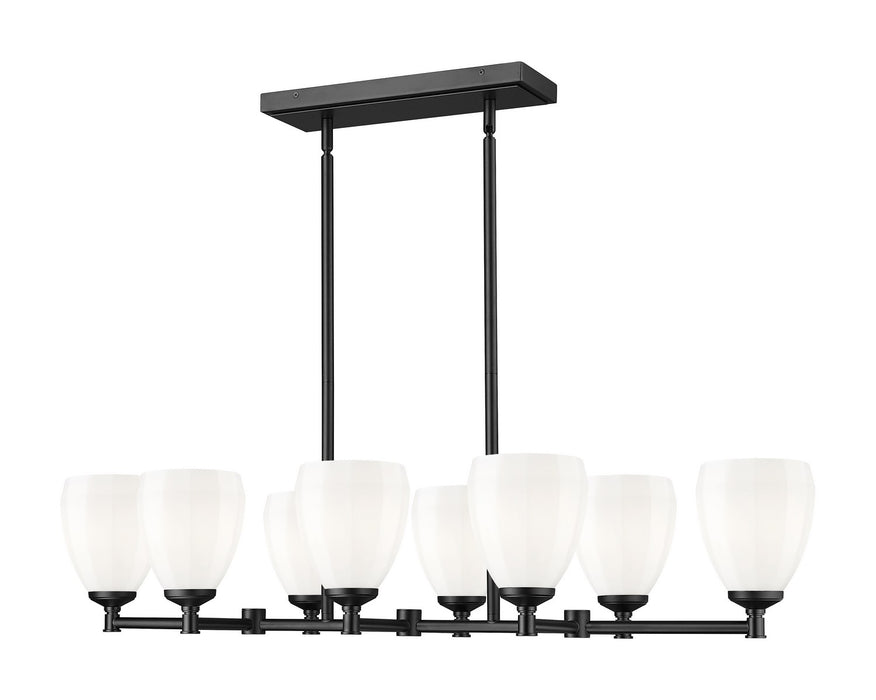 Z-Lite - 7004-8L-MB - Eight Light Linear Chandelier - Oren - Matte Black