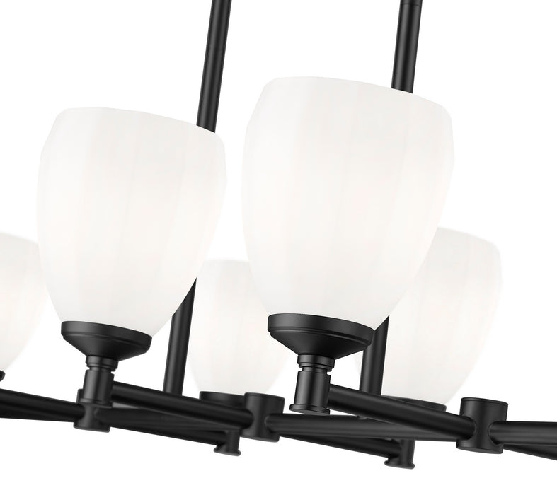 Z-Lite - 7004-8L-MB - Eight Light Linear Chandelier - Oren - Matte Black