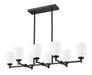 Z-Lite - 7004-8L-MB - Eight Light Linear Chandelier - Oren - Matte Black
