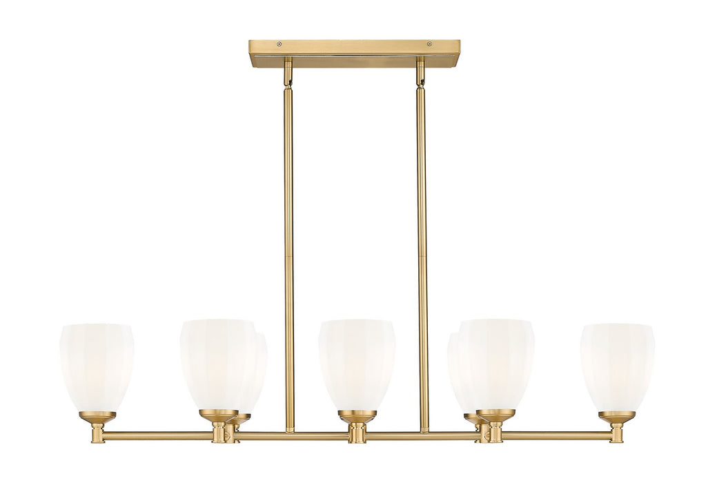 Z-Lite - 7004-8L-MGLD - Eight Light Linear Chandelier - Oren - Modern Gold