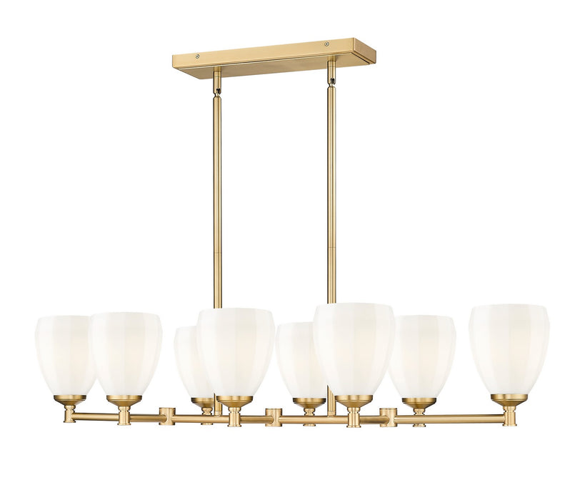Z-Lite - 7004-8L-MGLD - Eight Light Linear Chandelier - Oren - Modern Gold