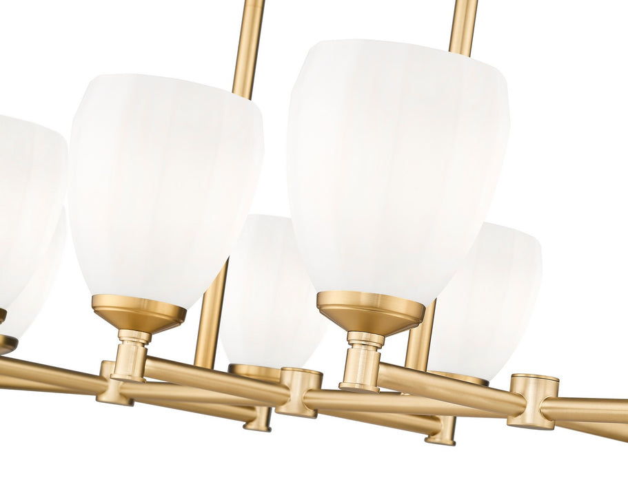 Z-Lite - 7004-8L-MGLD - Eight Light Linear Chandelier - Oren - Modern Gold