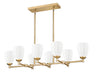 Z-Lite - 7004-8L-MGLD - Eight Light Linear Chandelier - Oren - Modern Gold
