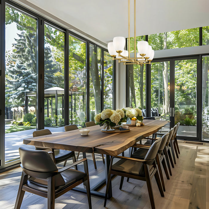 Z-Lite - 7004-8L-MGLD - Eight Light Linear Chandelier - Oren - Modern Gold