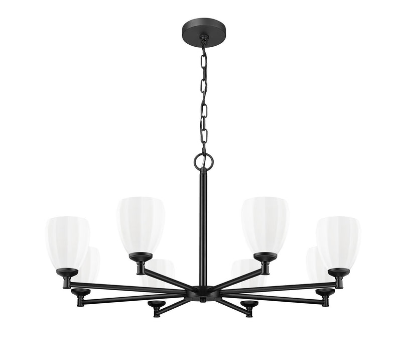 Z-Lite - 7004-8MB - Eight Light Chandelier - Oren - Matte Black
