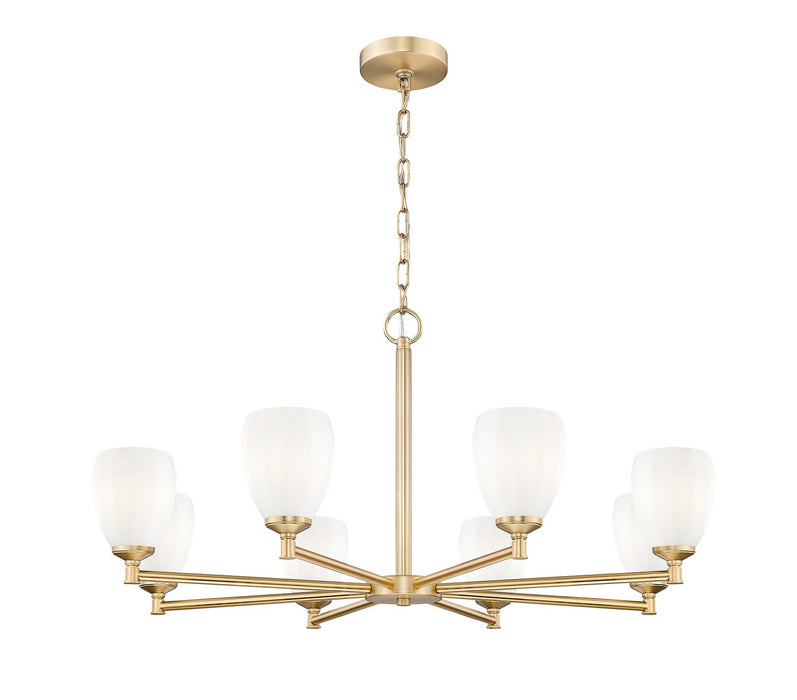 Z-Lite - 7004-8MGLD - Eight Light Chandelier - Oren - Modern Gold