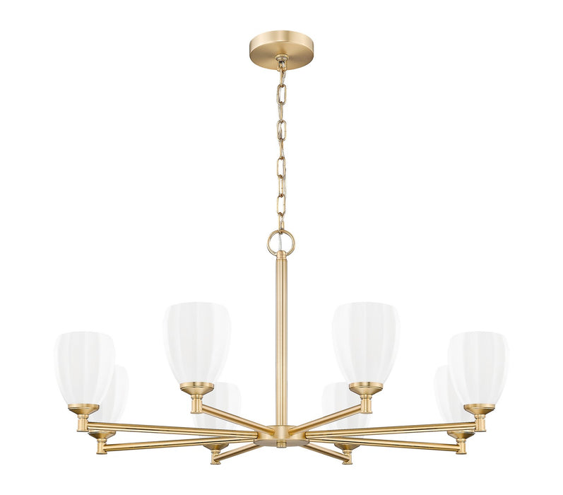 Z-Lite - 7004-8MGLD - Eight Light Chandelier - Oren - Modern Gold