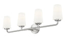 Z-Lite - 7005-4V-BN - Four Light Vanity - Montford - Brushed Nickel