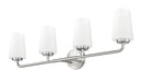 Z-Lite - 7005-4V-BN - Four Light Vanity - Montford - Brushed Nickel