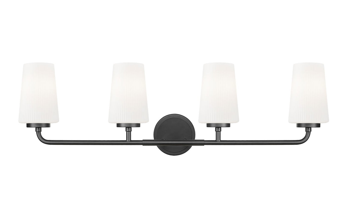 Z-Lite - 7005-4V-MB - Four Light Vanity - Montford - Matte Black