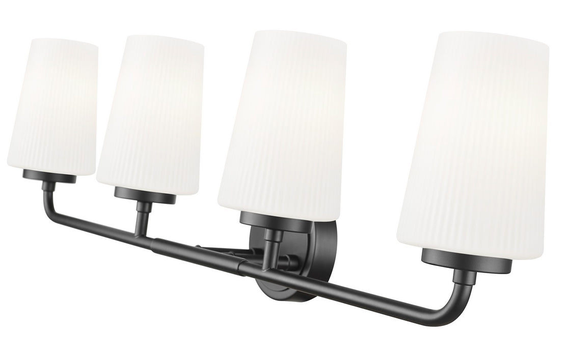 Z-Lite - 7005-4V-MB - Four Light Vanity - Montford - Matte Black