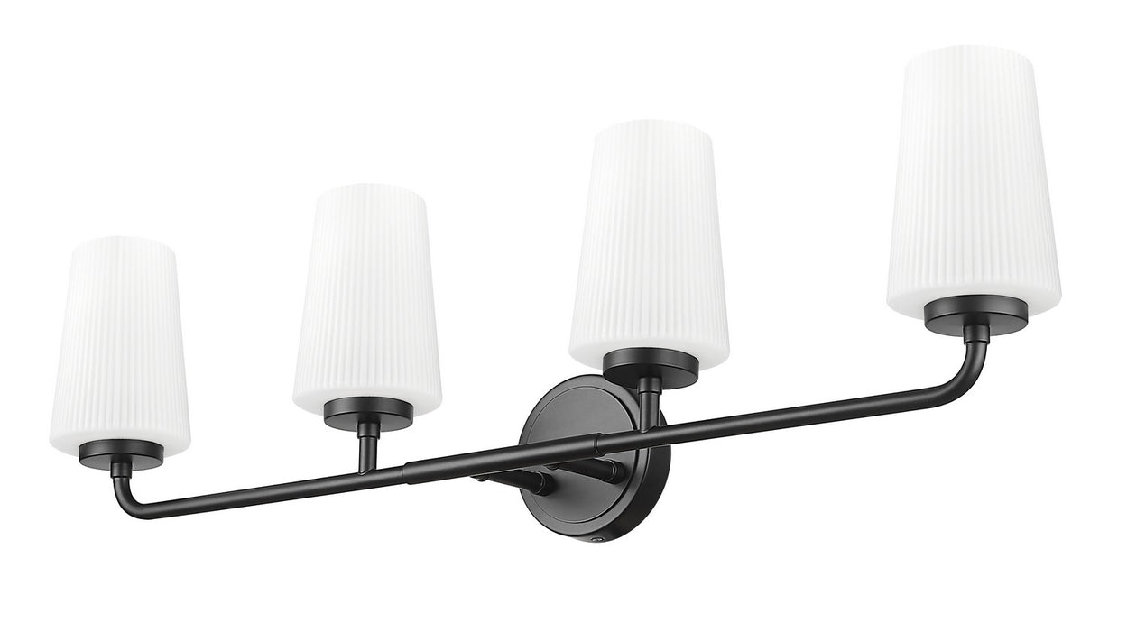 Z-Lite - 7005-4V-MB - Four Light Vanity - Montford - Matte Black