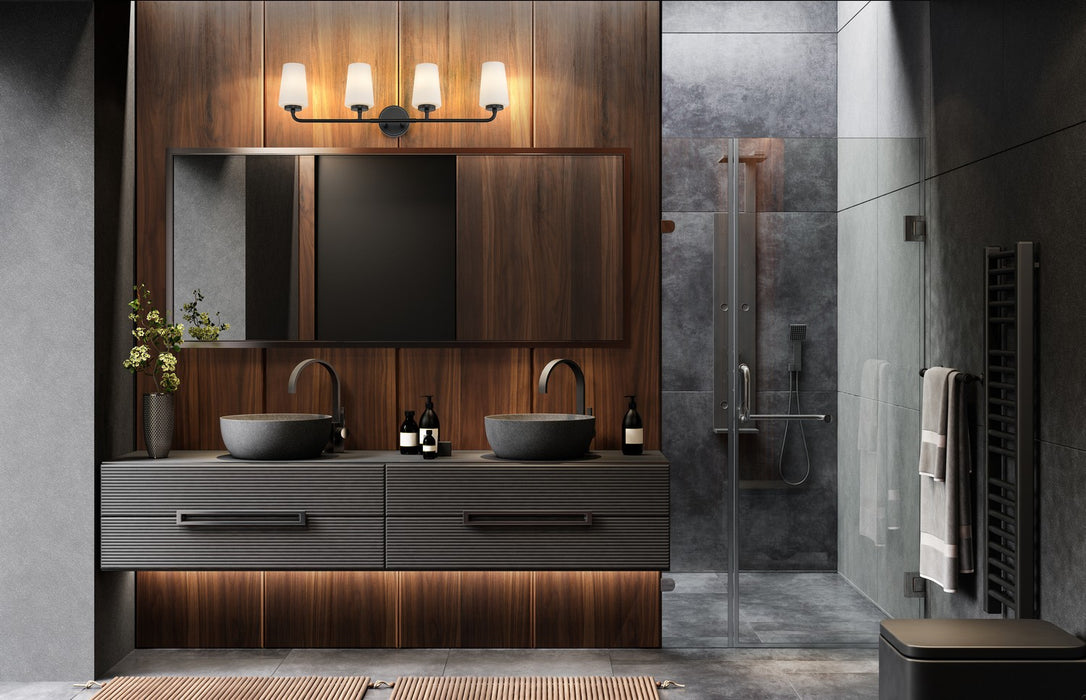 Z-Lite - 7005-4V-MB - Four Light Vanity - Montford - Matte Black