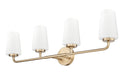 Z-Lite - 7005-4V-MGLD - Four Light Vanity - Montford - Modern Gold