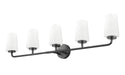 Z-Lite - 7005-5V-MB - Five Light Vanity - Montford - Matte Black