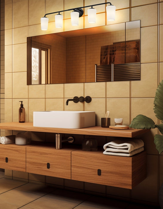 Z-Lite - 7005-5V-MB - Five Light Vanity - Montford - Matte Black