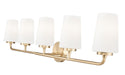 Z-Lite - 7005-5V-MGLD - Five Light Vanity - Montford - Modern Gold