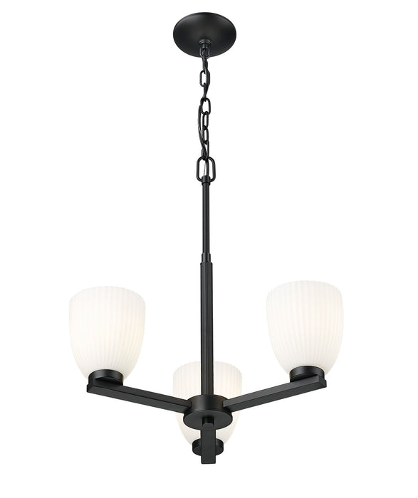 Z-Lite - 7518-3MB - Three Light Chandelier - Naya - Matte Black
