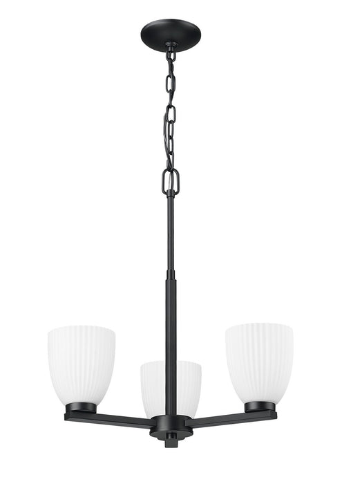 Z-Lite - 7518-3MB - Three Light Chandelier - Naya - Matte Black