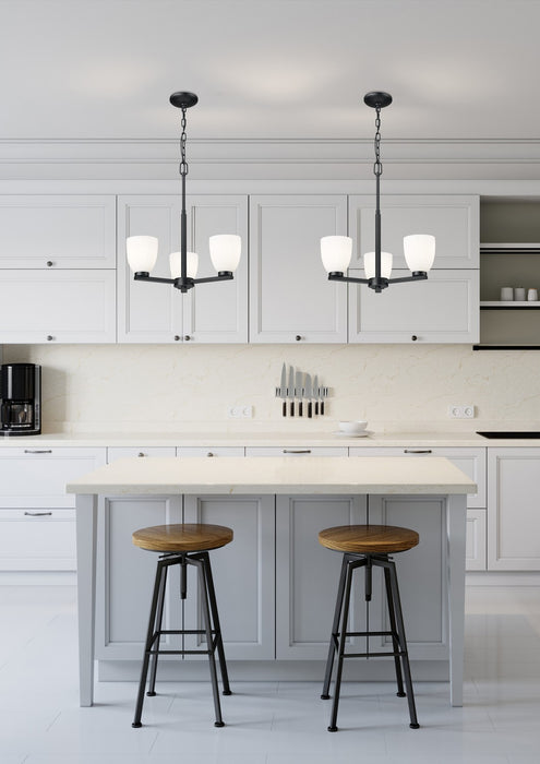 Z-Lite - 7518-3MB - Three Light Chandelier - Naya - Matte Black