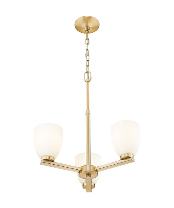 Z-Lite - 7518-3MGLD - Three Light Chandelier - Naya - Modern Gold