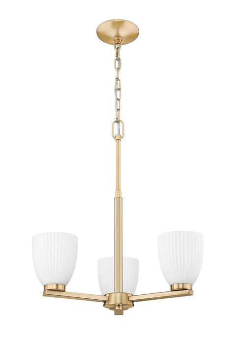 Z-Lite - 7518-3MGLD - Three Light Chandelier - Naya - Modern Gold