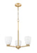 Z-Lite - 7518-3MGLD - Three Light Chandelier - Naya - Modern Gold