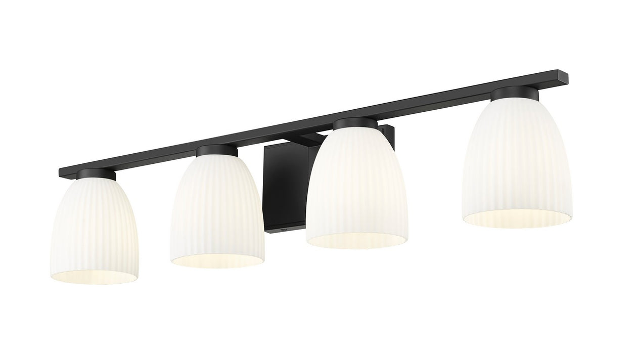 Z-Lite - 7518-4V-MB - Four Light Vanity - Naya - Matte Black