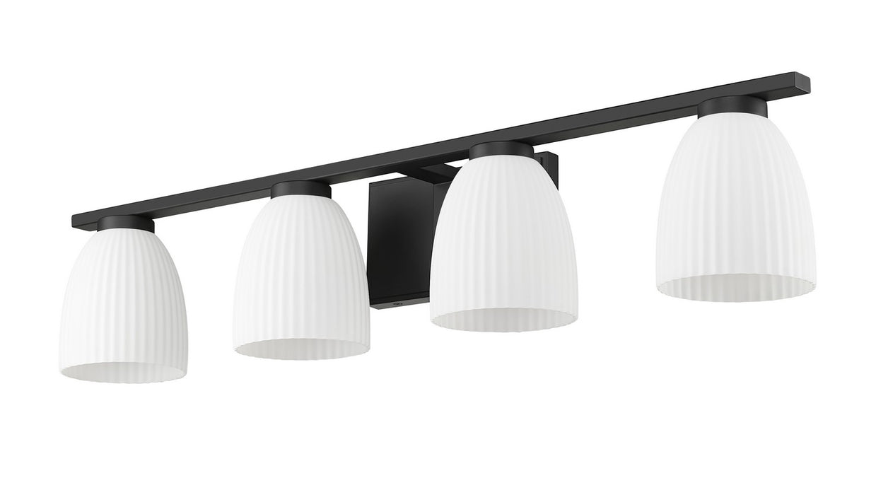 Z-Lite - 7518-4V-MB - Four Light Vanity - Naya - Matte Black