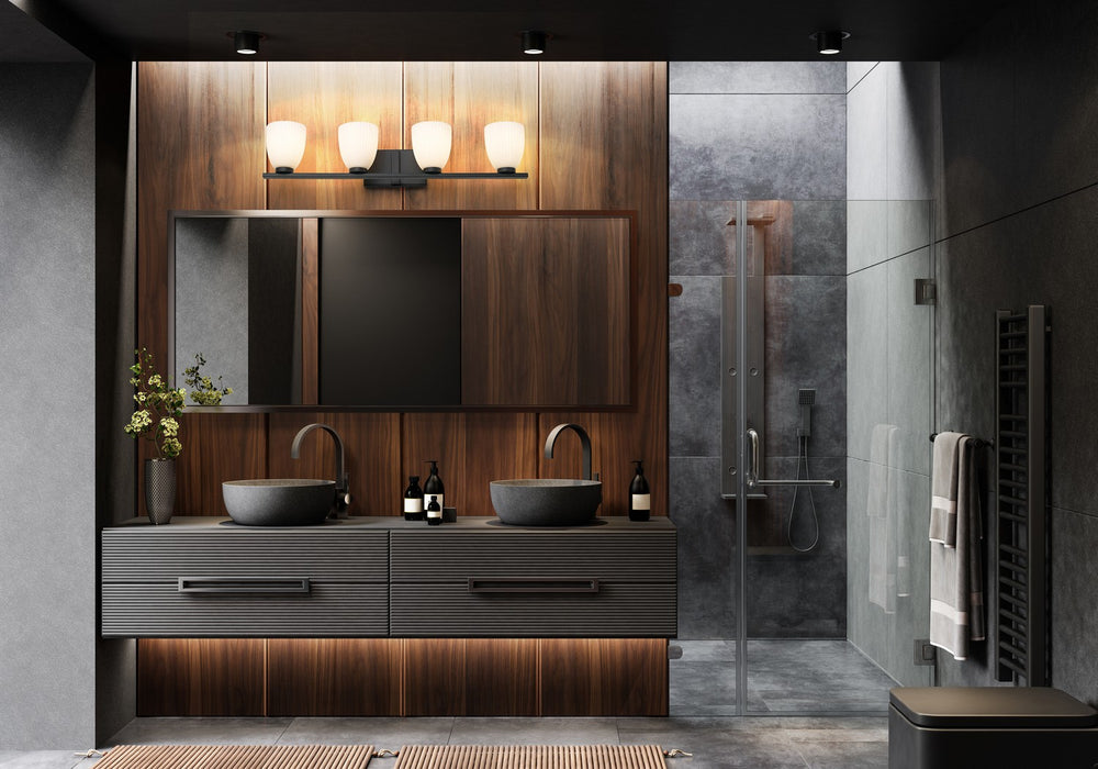 Z-Lite - 7518-4V-MB - Four Light Vanity - Naya - Matte Black