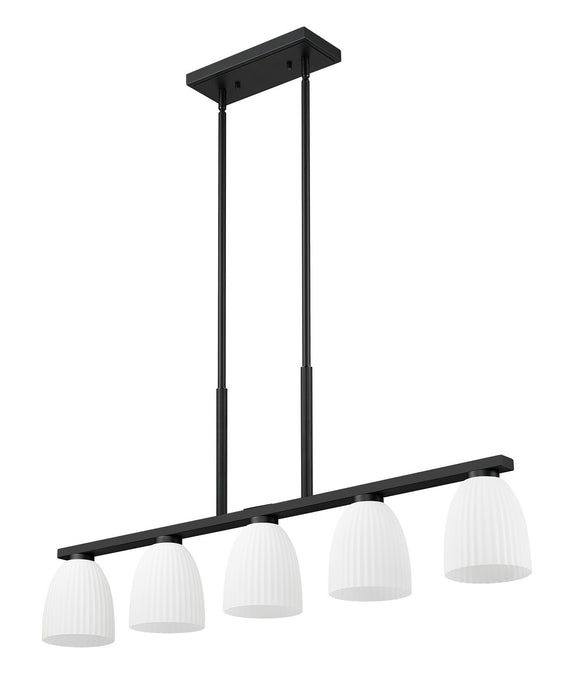 Z-Lite - 7518-5L-MB - Five Light Linear Chandelier - Naya - Matte Black