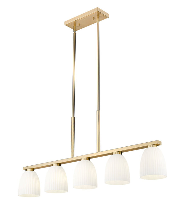 Z-Lite - 7518-5L-MGLD - Five Light Linear Chandelier - Naya - Modern Gold