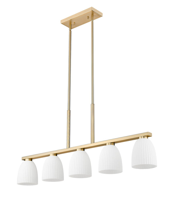 Z-Lite - 7518-5L-MGLD - Five Light Linear Chandelier - Naya - Modern Gold