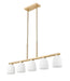 Z-Lite - 7518-5L-MGLD - Five Light Linear Chandelier - Naya - Modern Gold