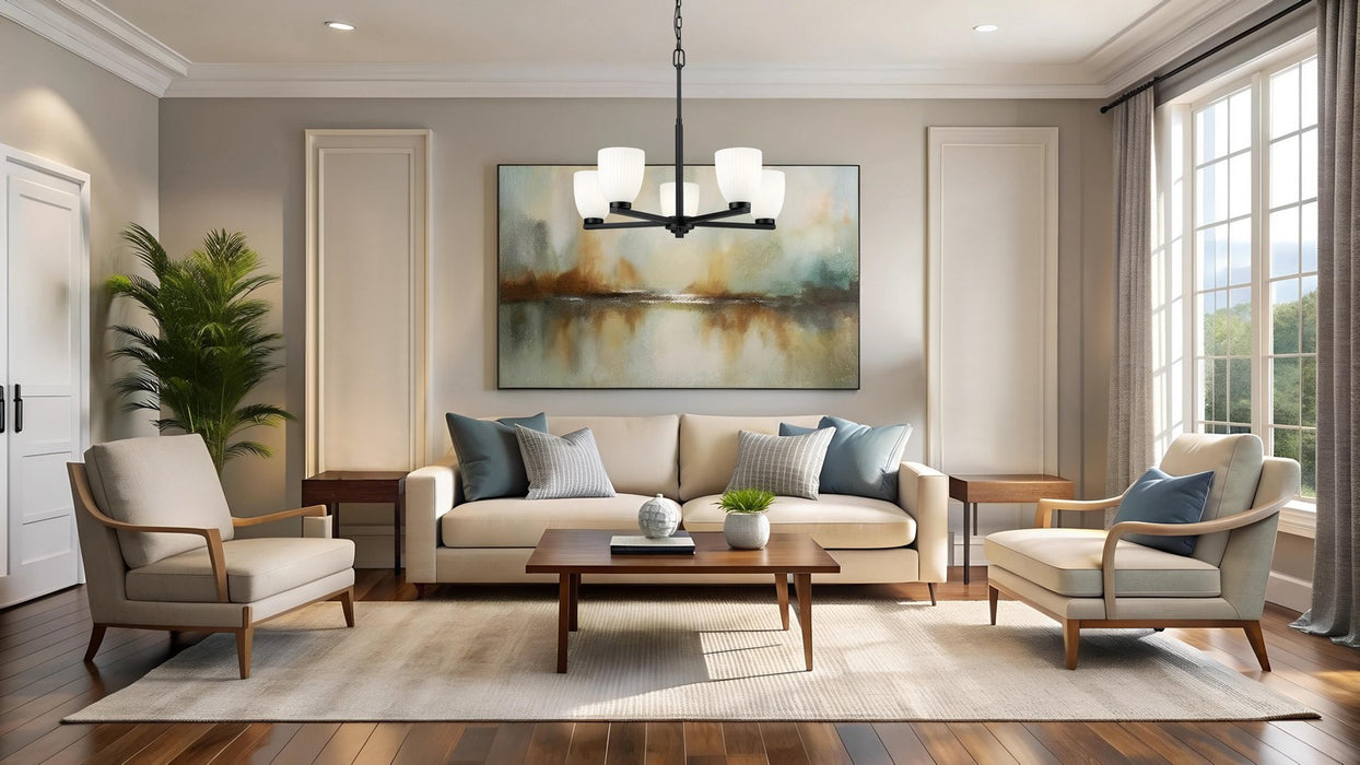 Z-Lite - 7518-5MB - Five Light Chandelier - Naya - Matte Black