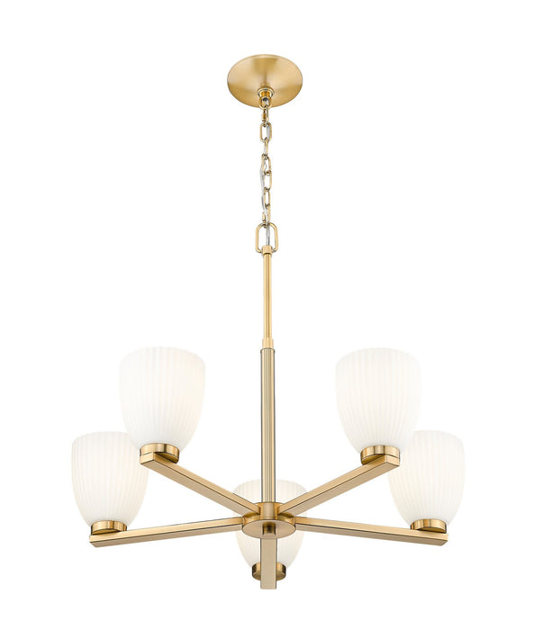 Z-Lite - 7518-5MGLD - Five Light Chandelier - Naya - Modern Gold