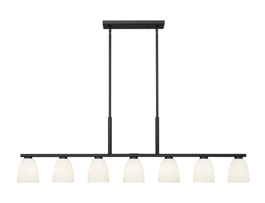 Z-Lite - 7518-7L-MB - Seven Light Linear Chandelier - Naya - Matte Black