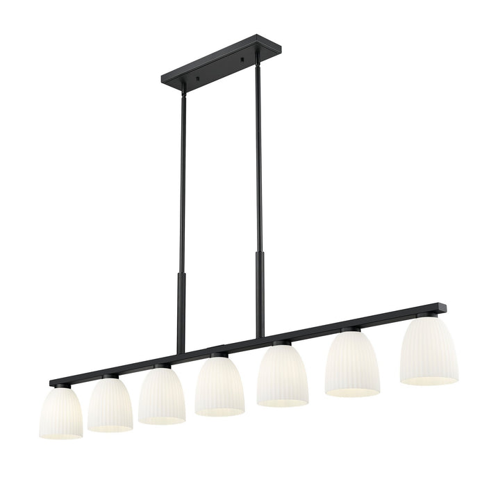 Z-Lite - 7518-7L-MB - Seven Light Linear Chandelier - Naya - Matte Black
