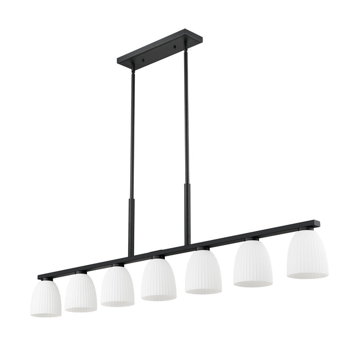 Z-Lite - 7518-7L-MB - Seven Light Linear Chandelier - Naya - Matte Black