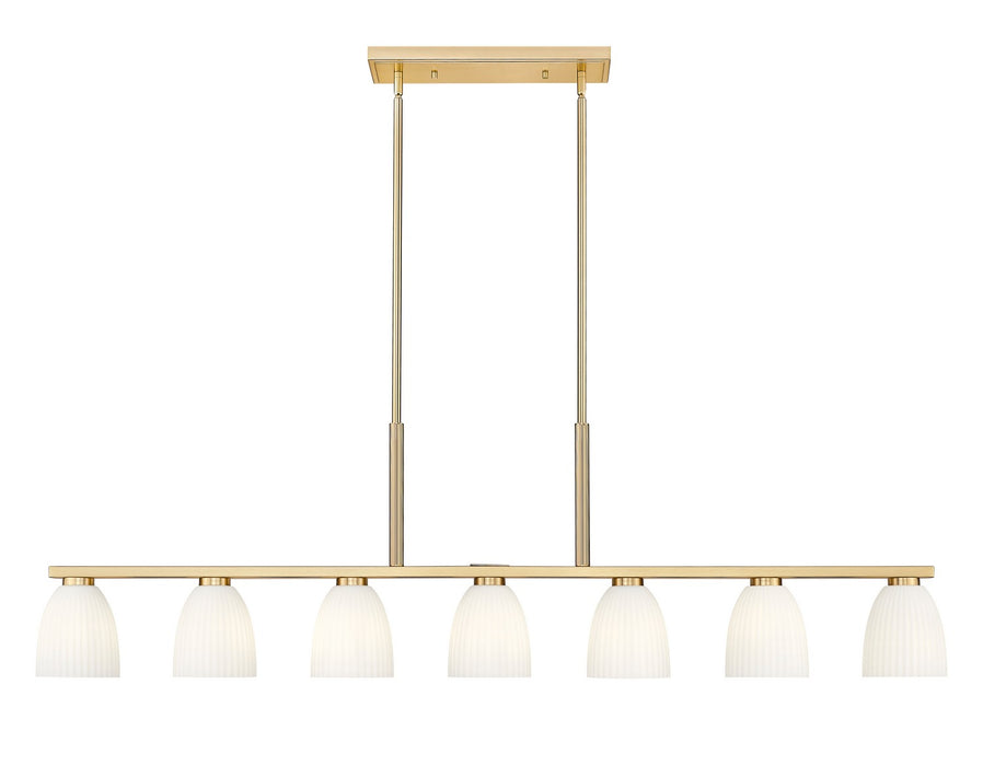 Z-Lite - 7518-7L-MGLD - Seven Light Linear Chandelier - Naya - Modern Gold