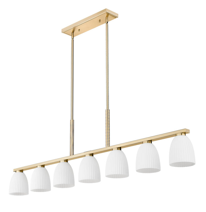 Z-Lite - 7518-7L-MGLD - Seven Light Linear Chandelier - Naya - Modern Gold