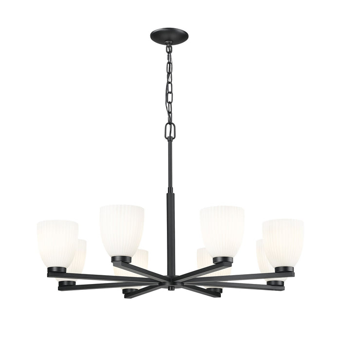 Z-Lite - 7518-8MB - Eight Light Chandelier - Naya - Matte Black